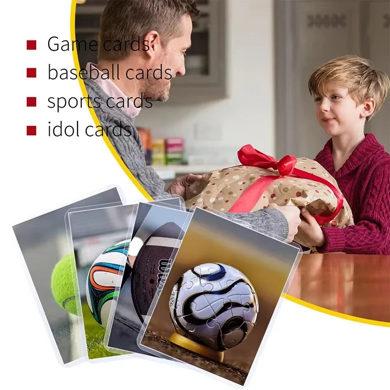Card Sleeves Holder Game Cards  PVC Hard Plastic Toy Top  For Protectors Trading Storage Gift 3 x 4inches