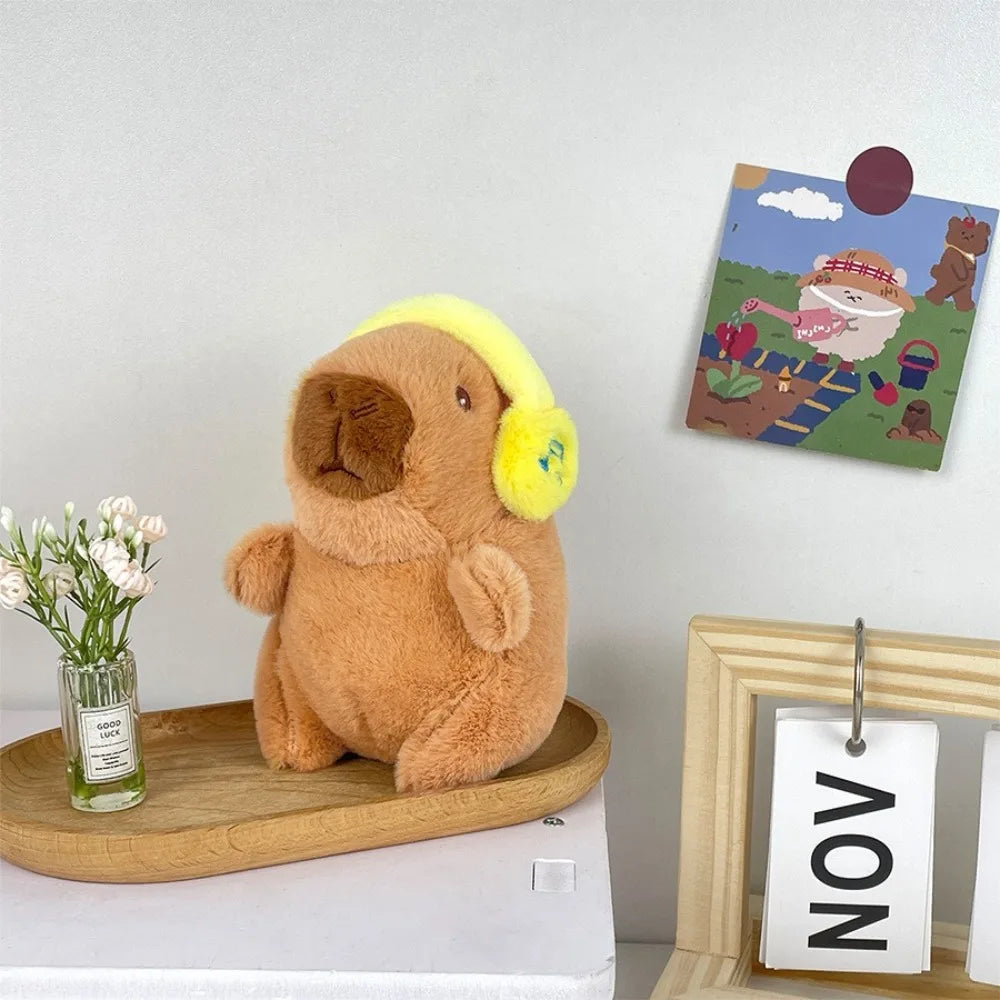 Cute Capybara Plush Toy Hoodie with Wings Simulation Doll Small Size Stuffed Animals Anime Fluffty Toy Birthday Party