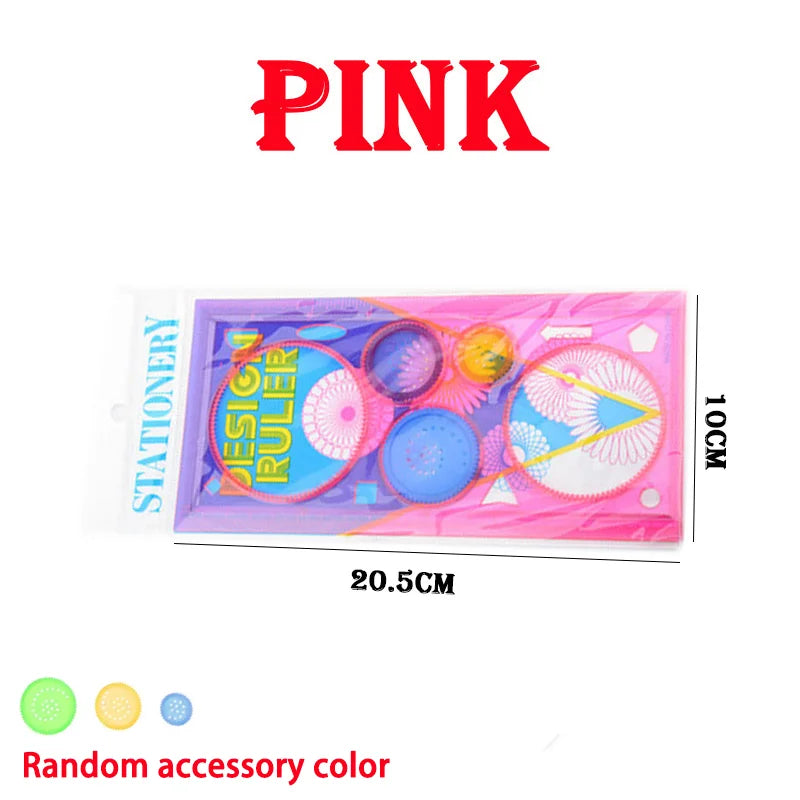 Geometry Spirograph Drawing Kit - Flower Stencil Templates Art Craft, Educational Learning Toy for Kids