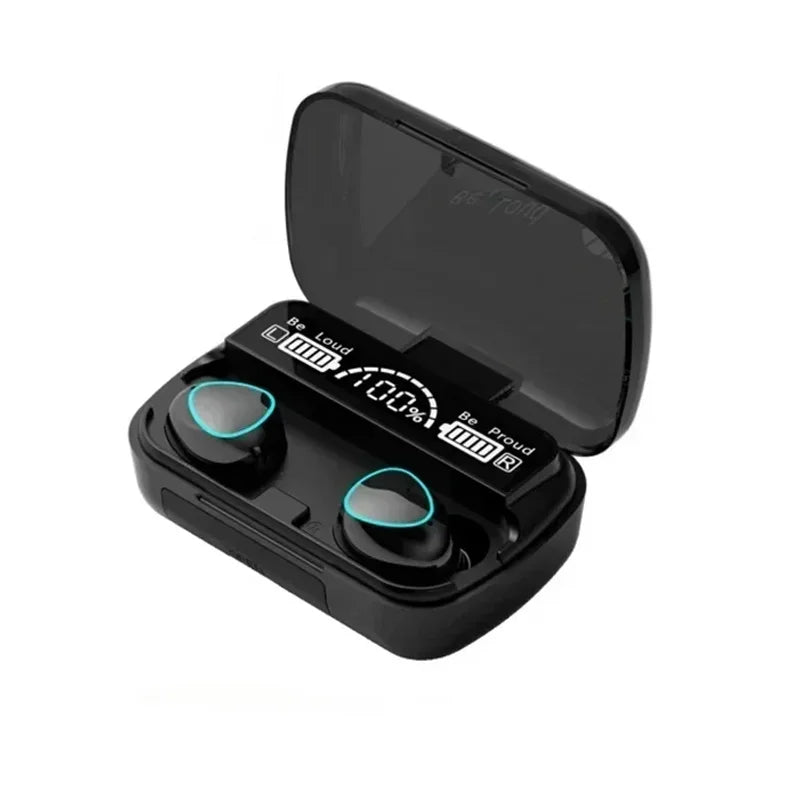 TWS M10 Wireless Bluetooth Headset with Charge Box for Phone Noise Cancelling Mic Earbuds LED Display Headphones Sport Earphones