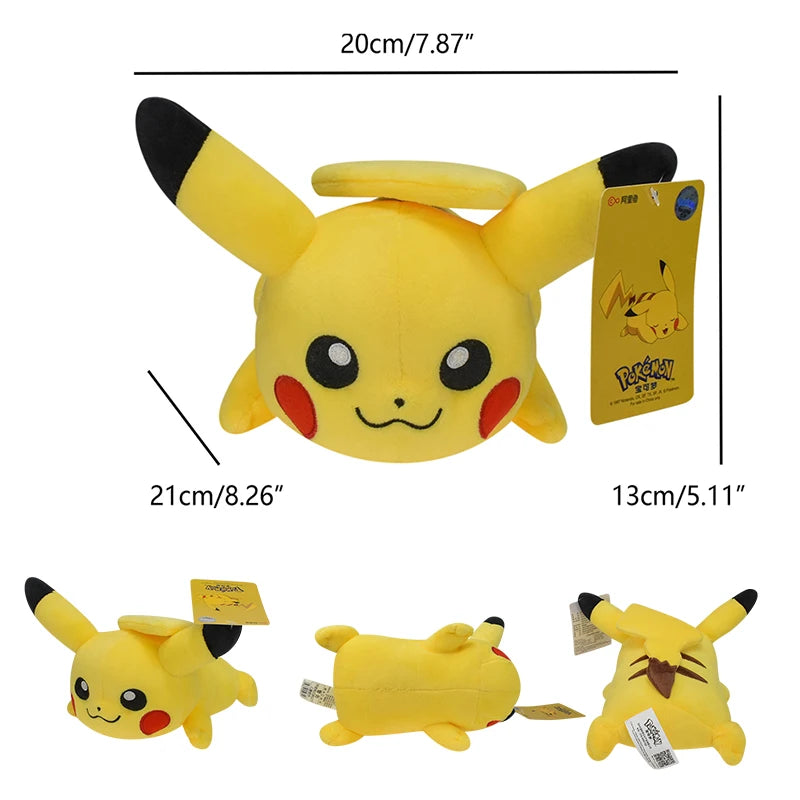 Pikachu 20cm Stuffed Plush Toys Kawaii Raichu Jenny Turtle Anime Doll Kids Birthday Christmas Gift