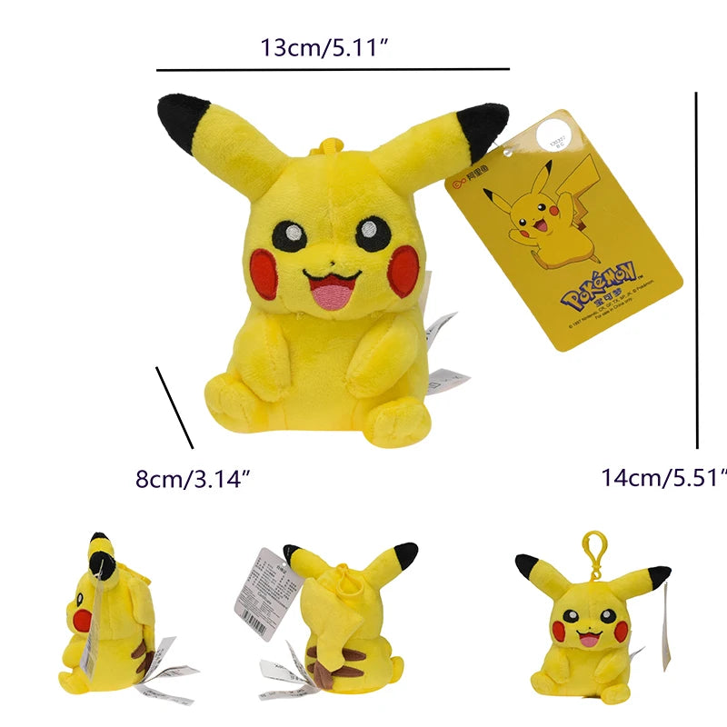 Pikachu 20cm Stuffed Plush Toys Kawaii Raichu Jenny Turtle Anime Doll Kids Birthday Christmas Gift