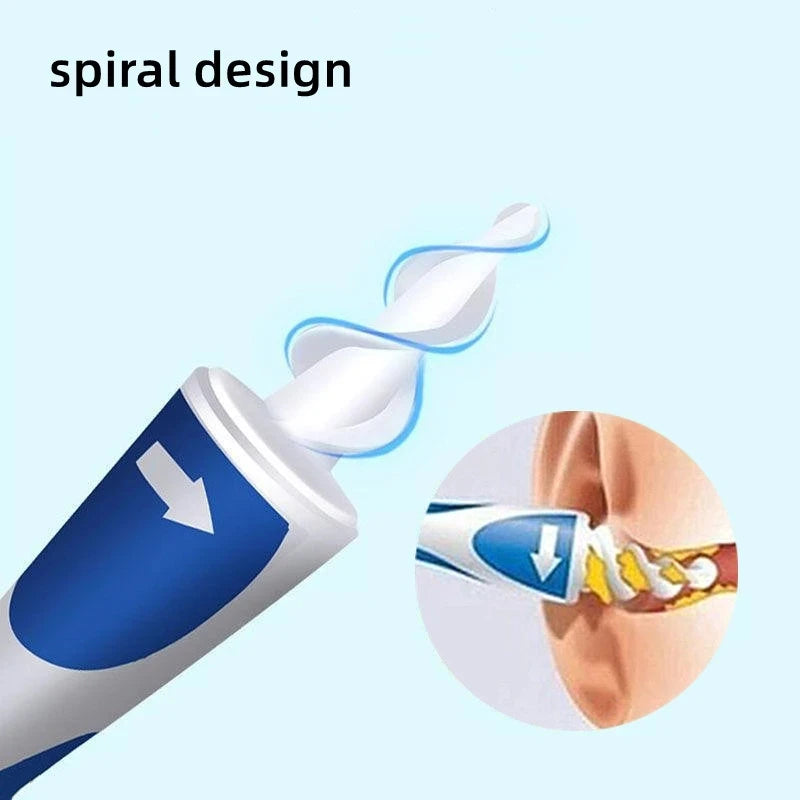 Ear Cleaner With Soft Silicone Ear Wax Remover Tool 16 Replacement Tips Spiral Earwax Health Ear Cleaner Care Tools