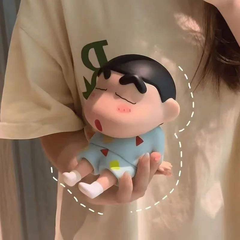 Crayon Shin-chan Phone Holder - Kawaii Anime Figure Desk Stand for Phones, Cute Cartoon Watching TV Model Collector Decor
