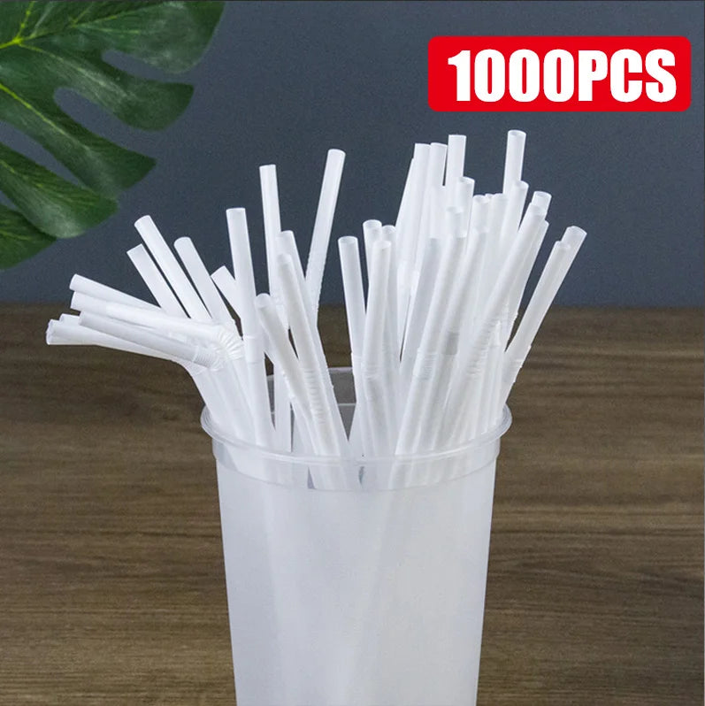 50-1000Pcs Multicolor Straw Drinking Kunststof Straws for Wedding Party Supplies Beverage Kitchen Cocktail Drinking Straws
