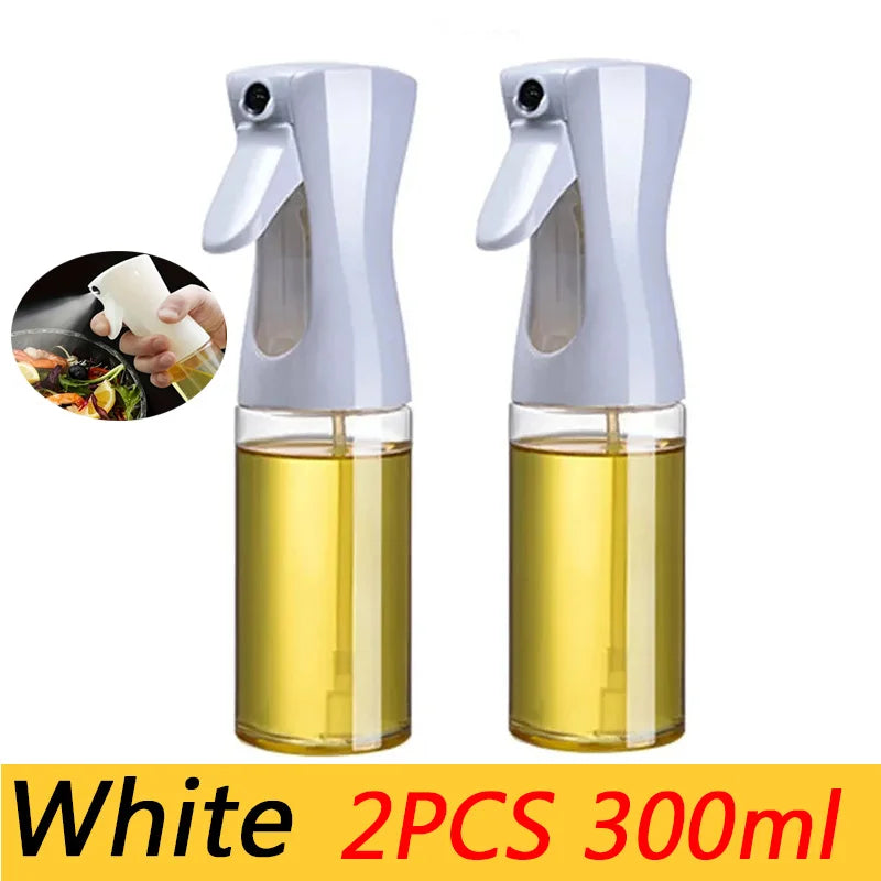 200/300/500mlOil Spray Plastic Household Kitchen Oil Spray Bottle Or Oil Brush Nebulizing Mist Filling Cooking Dual Use BBQ