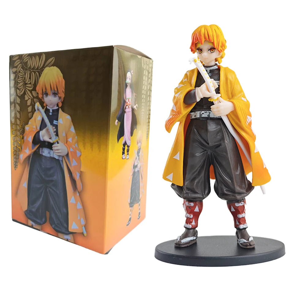 Hot Anime Demon Slayer Kimetsu no Yaiba Figure Kamado Tanjirou Action Figure Agatsuma Zenitsu Nezuko Warrior PVC Model Toys