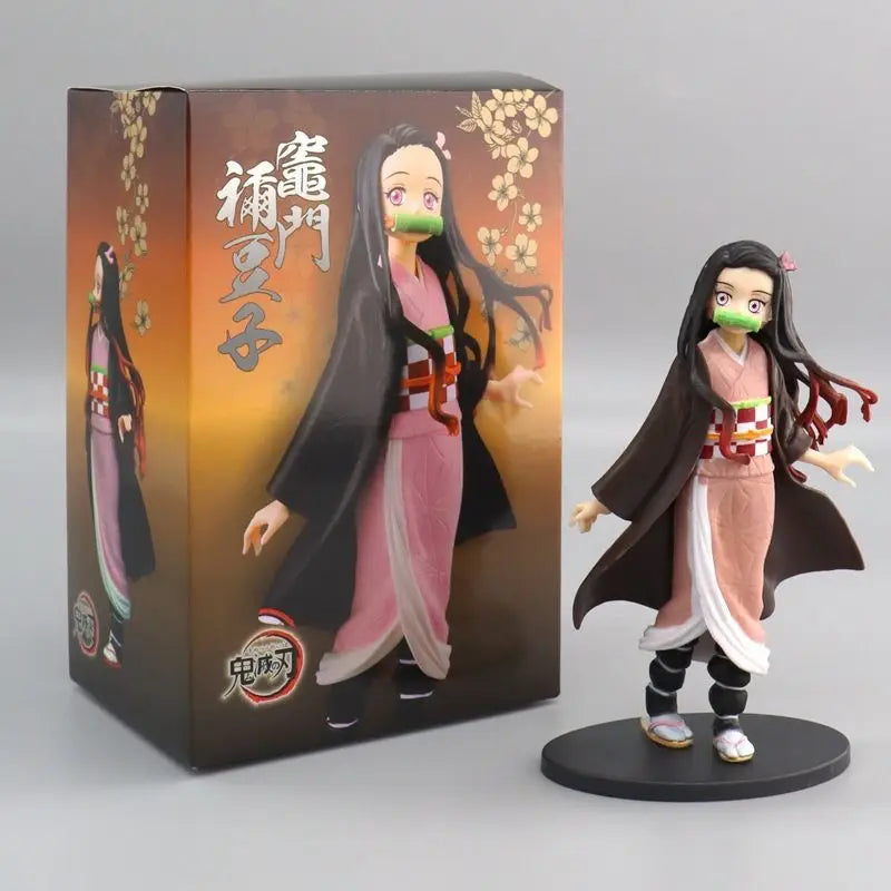 Hot Anime Demon Slayer Kimetsu no Yaiba Figure Kamado Tanjirou Action Figure Agatsuma Zenitsu Nezuko Warrior PVC Model Toys
