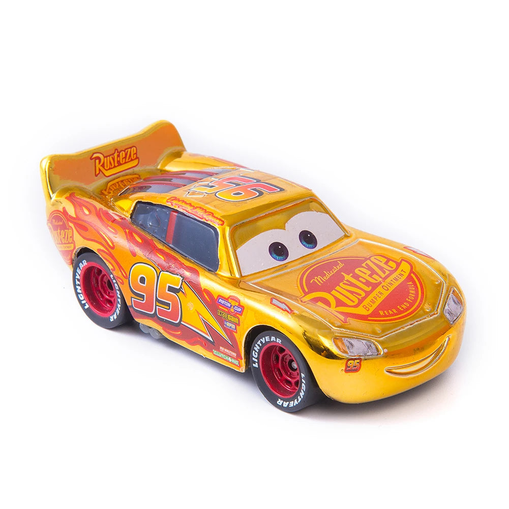 Cars Disney Pixar Cars Lightning McQueen Mater Jackson Storm The King Mater 1:55 Metal Alloy Car Toy Model Toys Children Gifts