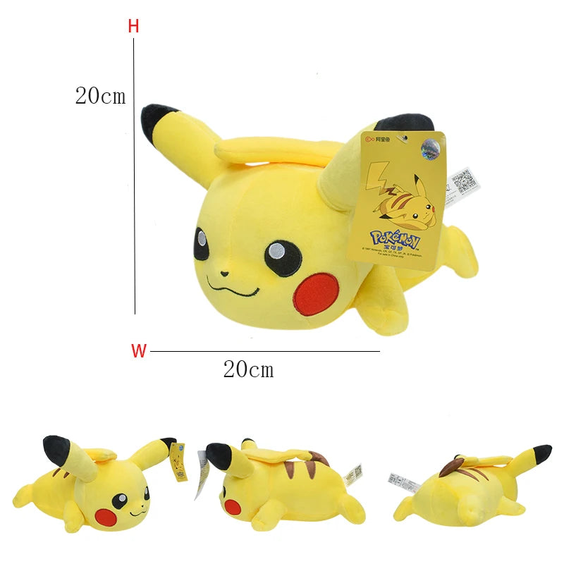 Pikachu 20cm Stuffed Plush Toys Kawaii Raichu Jenny Turtle Anime Doll Kids Birthday Christmas Gift