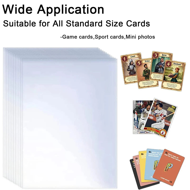 200 Pcs Transparent Playing Card Cover Clear Protector Sleeve Holder For Pokemon Board Game ID Trading Folder Photo Pouch Kit