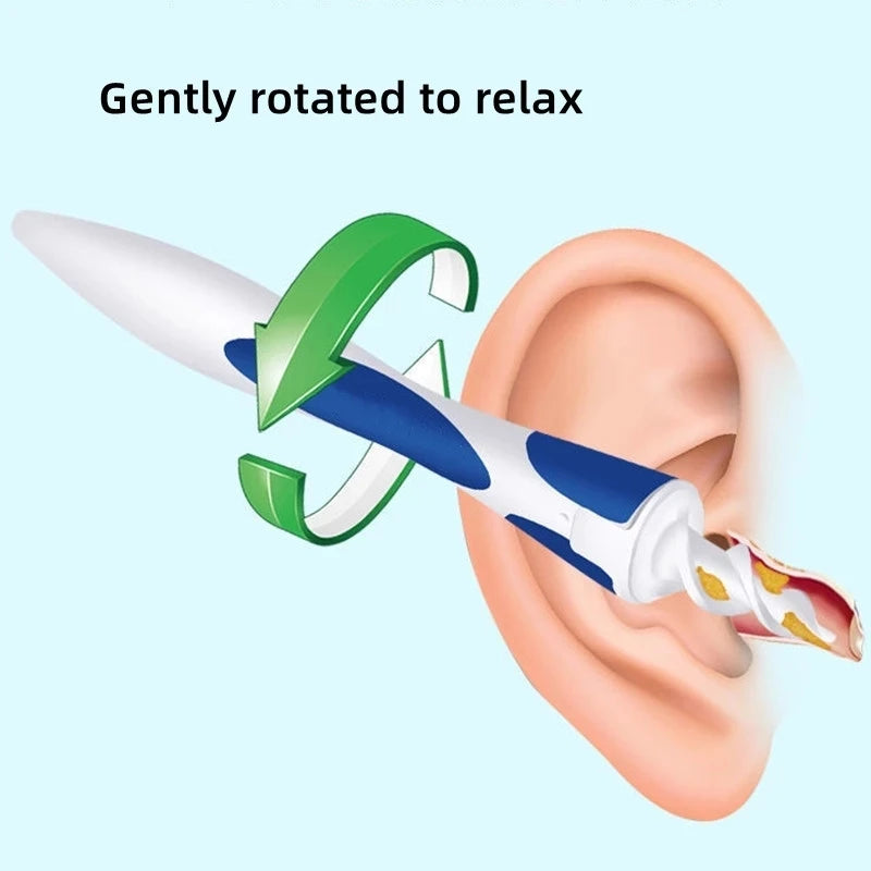 Ear Cleaner With Soft Silicone Ear Wax Remover Tool 16 Replacement Tips Spiral Earwax Health Ear Cleaner Care Tools
