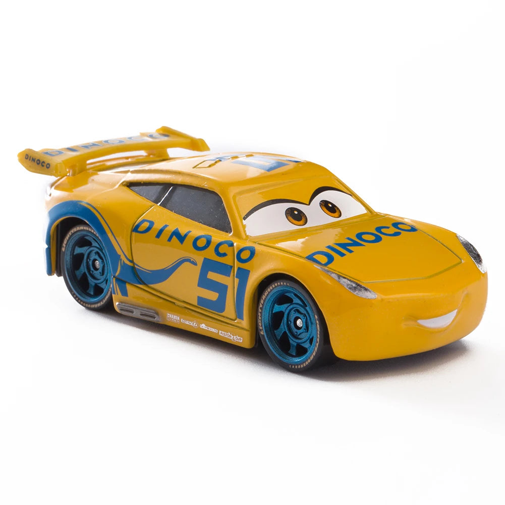 Cars Disney Pixar Cars Lightning McQueen Mater Jackson Storm The King Mater 1:55 Metal Alloy Car Toy Model Toys Children Gifts