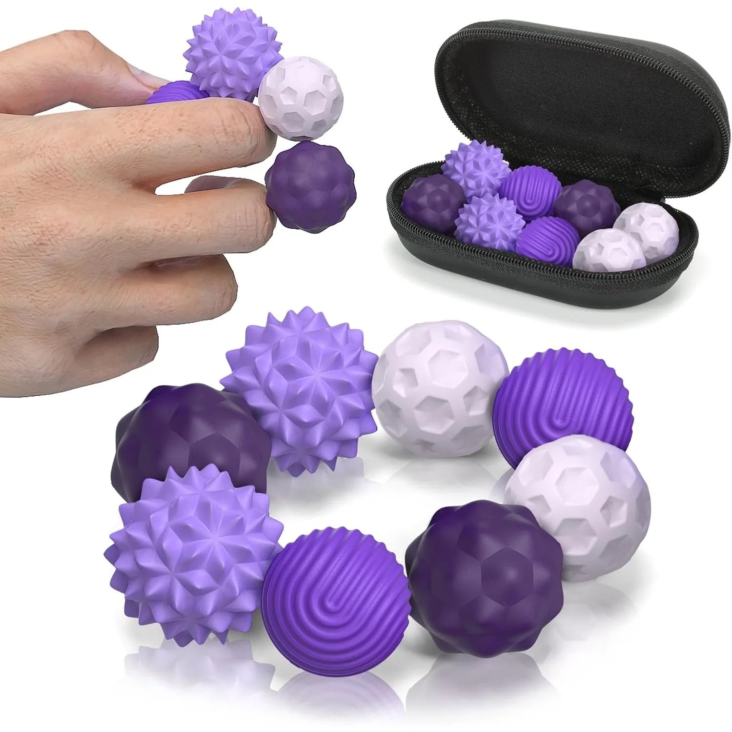 Silicone Magnetic Fidget Balls Fidget Toys Stress Balls for Adults Sensory Stone Travel Toys for Calming Autism and ADHD