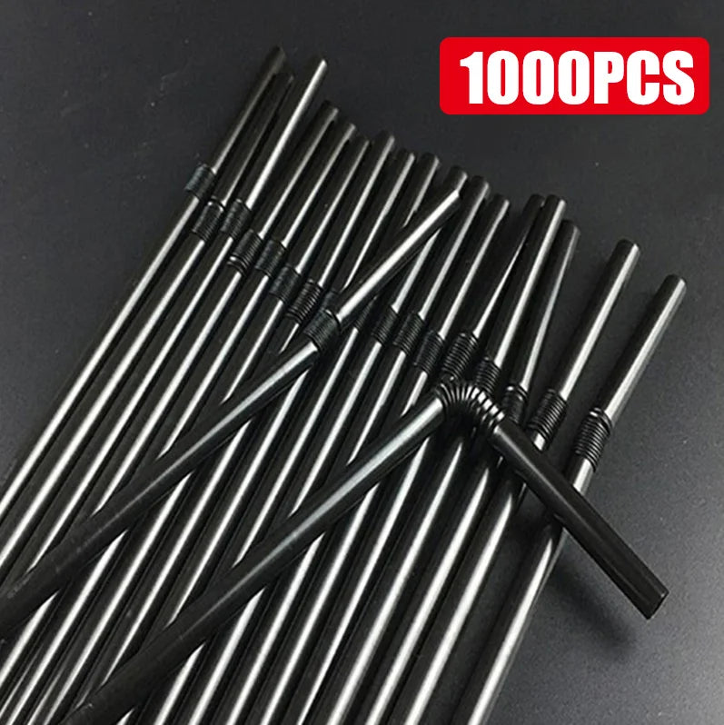 50-1000Pcs Multicolor Straw Drinking Kunststof Straws for Wedding Party Supplies Beverage Kitchen Cocktail Drinking Straws