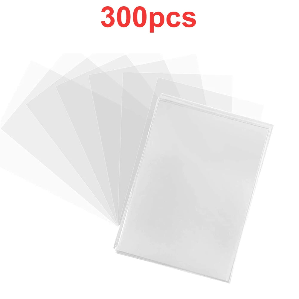 200 Pcs Transparent Playing Card Cover Clear Protector Sleeve Holder For Pokemon Board Game ID Trading Folder Photo Pouch Kit