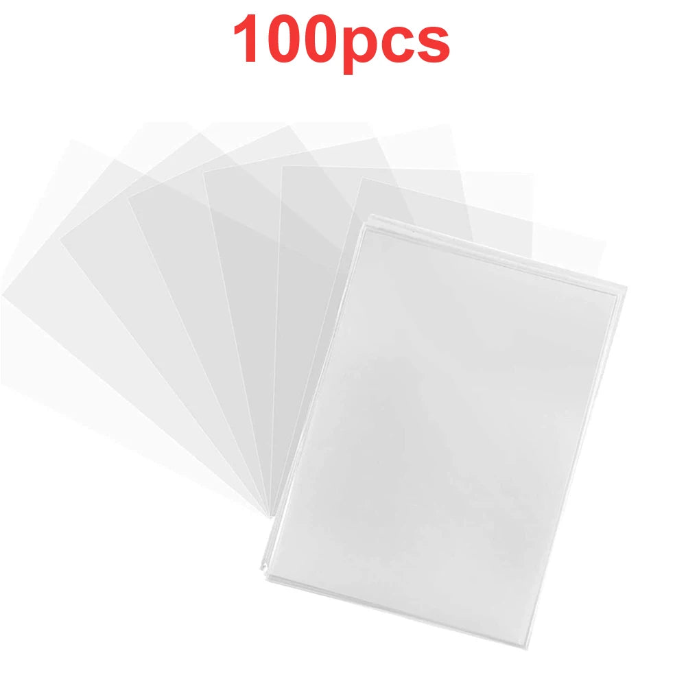 200 Pcs Transparent Playing Card Cover Clear Protector Sleeve Holder For Pokemon Board Game ID Trading Folder Photo Pouch Kit