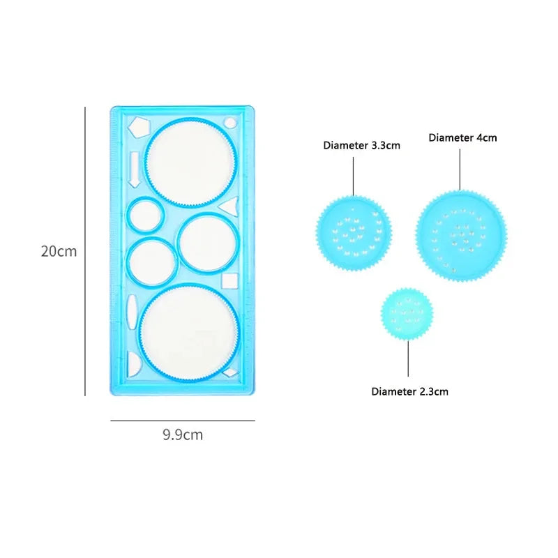 Geometry Spirograph Drawing Kit - Flower Stencil Templates Art Craft, Educational Learning Toy for Kids