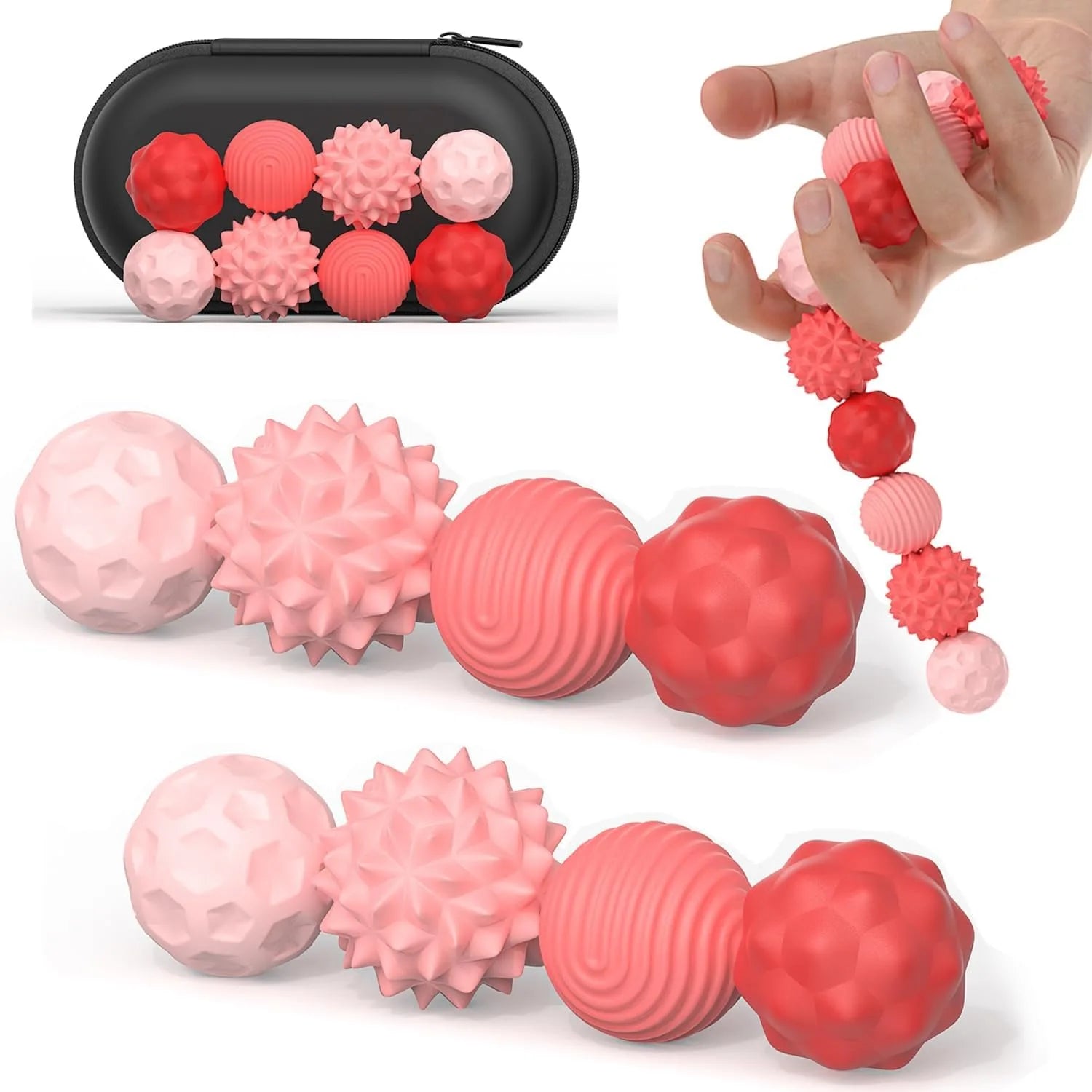 Silicone Magnetic Fidget Balls Fidget Toys Stress Balls for Adults Sensory Stone Travel Toys for Calming Autism and ADHD