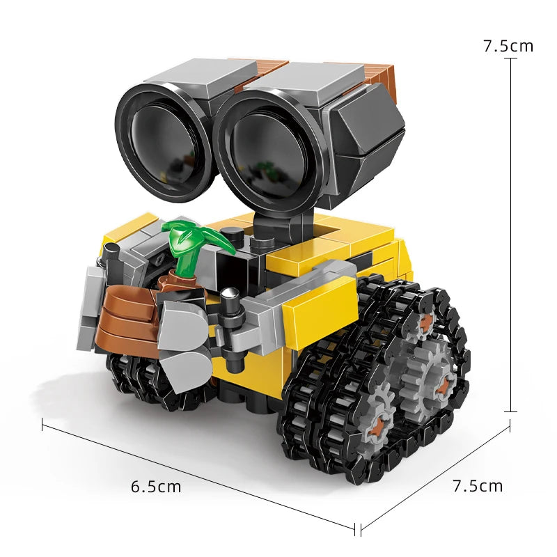 Space Mini Robot MOC Building Bricks Toys 217Pcs Tracked Bot Model Classic Movie Sci-Fi Blocks Dolls Kids and Adult Gifts