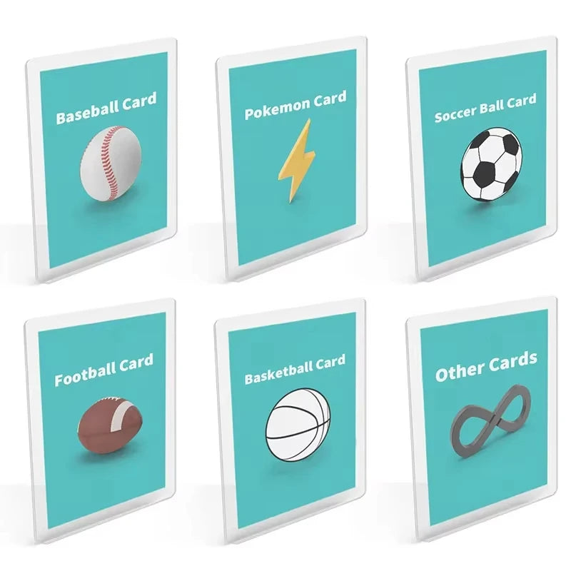 Card Sleeves Holder Game Cards  PVC Hard Plastic Toy Top  For Protectors Trading Storage Gift 3 x 4inches
