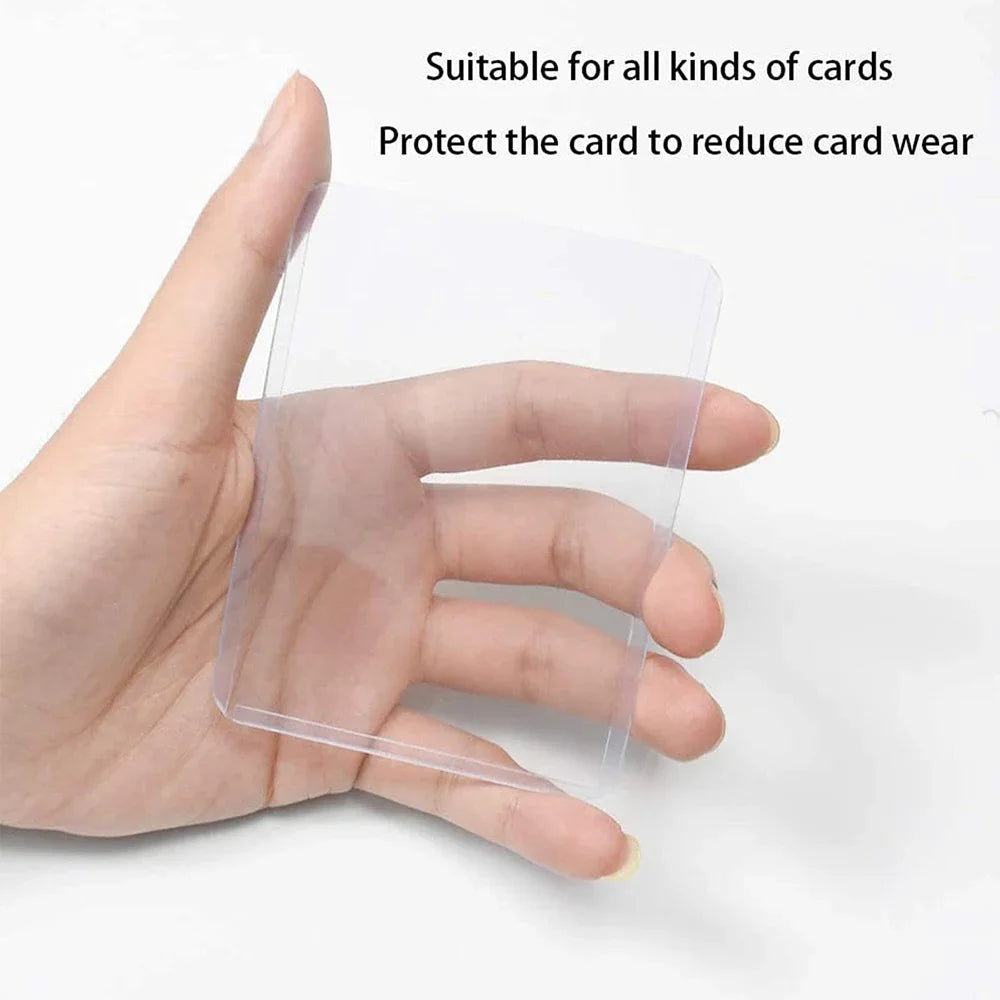 Card Sleeves Holder Game Cards  PVC Hard Plastic Toy Top  For Protectors Trading Storage Gift 3 x 4inches